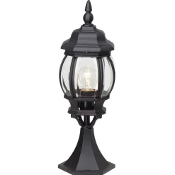 Brilliant Sokkellampe Istria, svart, aluminium, glass, høyde 51 cm Outlet