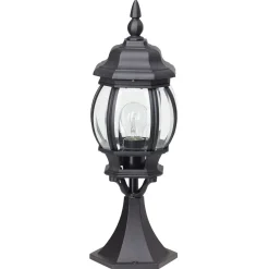 Brilliant Sokkellampe Istria, svart, aluminium, glass, høyde 51 cm Outlet