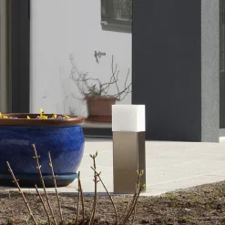 LCD Sokkellampe Linus i stål Hot