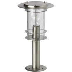 Brilliant Sokkellampe Merena, stål. Høyde 40 cm| Sokkellamper