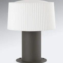 FARO BARCELONA Sokkellampe Muffin med rilleformet skjerm, 25,9 cm Online