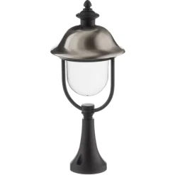 Konstsmide Sokkellampe Parma, svart, metall, 52 cm høy, E27, IP43| Sokkellamper