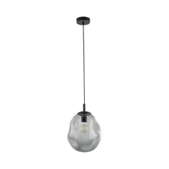 TK Lighting Sol Mini pendellampe, glass, Ø 25 cm, svart/grafittgrått| Pendellamper