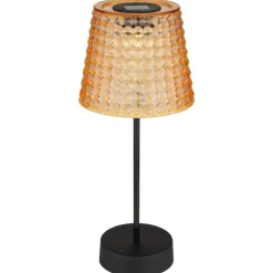 Globo Solcellebordlampe 36634-2A, sett med 2 svart/rav Hot