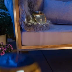 STAR TRADING Solcelledrevet LED bordlampe Jar i glass| Led-Utendørs|Terrassebelysning