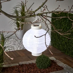 STAR TRADING Solcelledrevet LED-lykt Jerrit 20 cm, hvit