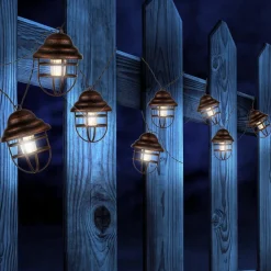 Globo Solcelledrevet lyslenke Lina med 8 lanterner| Dekorasjonsbelysning|Solcellelamper