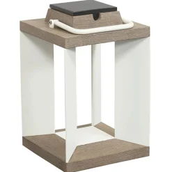 Les Jardins Solcellelykt Teckalu, Duratek/hvit, 36,5 cm| Solcellelamper Med Sensor|Solcellelamper