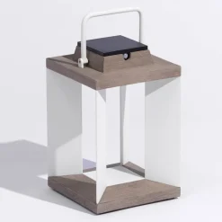 Les Jardins Solcellelykt Teckalu, Duratek/hvit, 36,5 cm| Solcellelamper Med Sensor|Solcellelamper