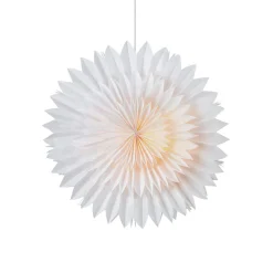 Markslöjd Solina dekorativ stjerne, hengende, hvit, Ø 60 cm Outlet