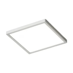 Arcchio Solvie LED-taklampe, sølv, kantet, 30 x 30 cm| Kontorbelysning