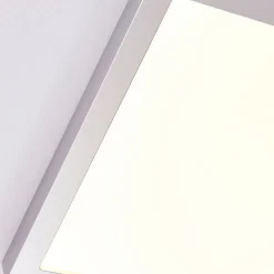 Arcchio Solvie LED-taklampe, sølv, kantet, 30 x 30 cm| Kontorbelysning