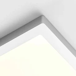 Arcchio Solvie LED-taklampe, sølv, kantet, 30 x 30 cm| Kontorbelysning