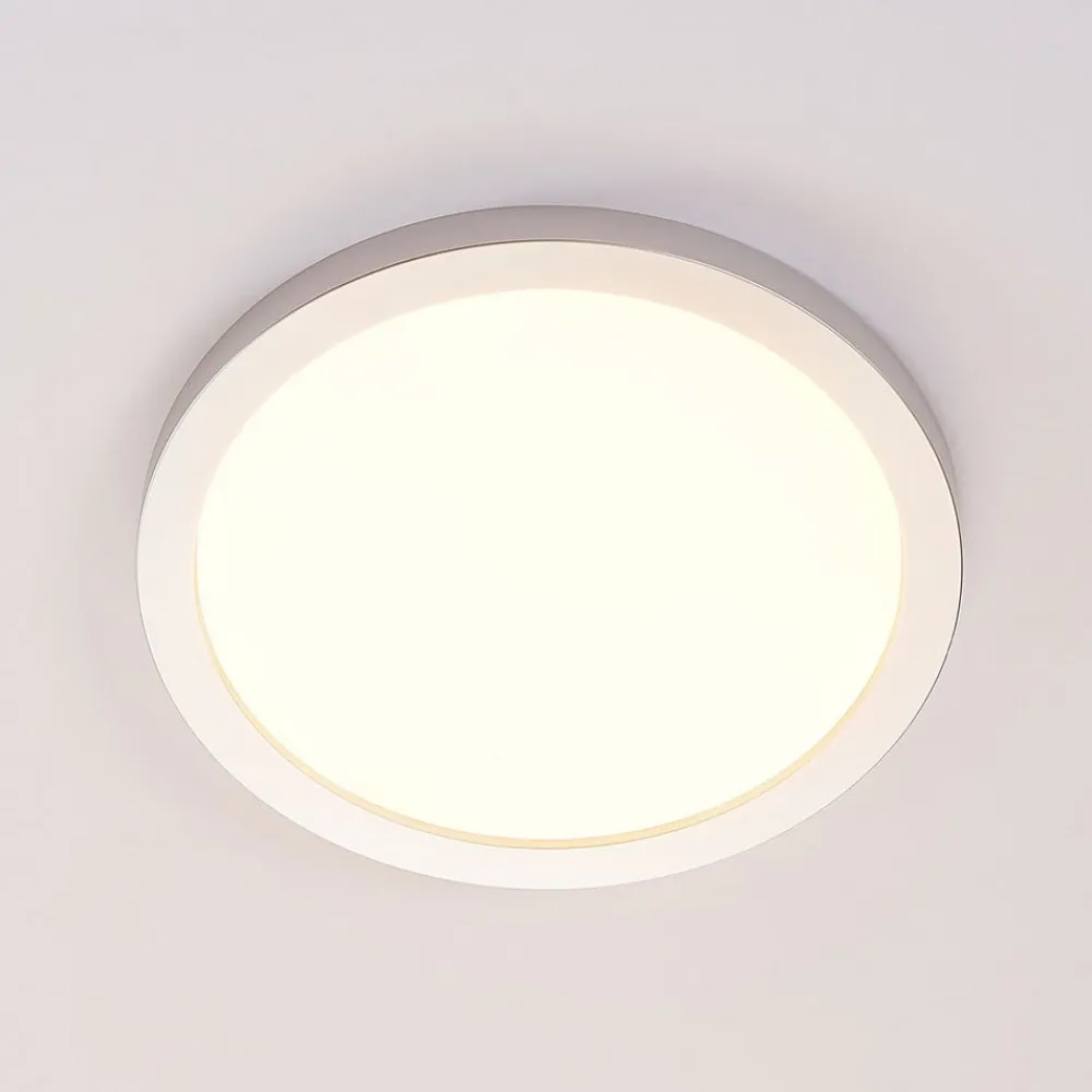 Arcchio Solvie LED-taklampe, sølv, rund, Ø 30 cm| Design- Og Hotellbelysning|Led-Innendørs