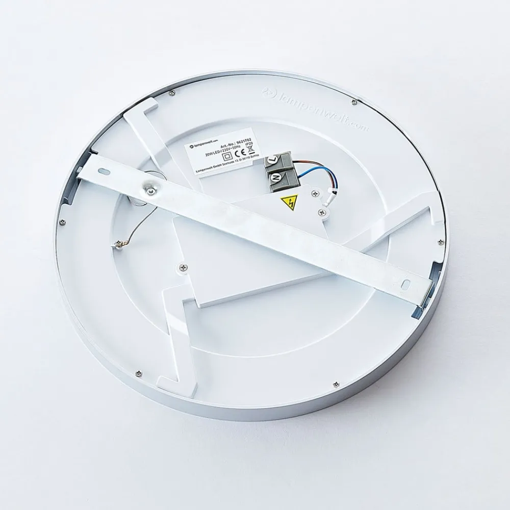 Arcchio Solvie LED-taklampe, sølv, rund, Ø 30 cm| Design- Og Hotellbelysning|Led-Innendørs