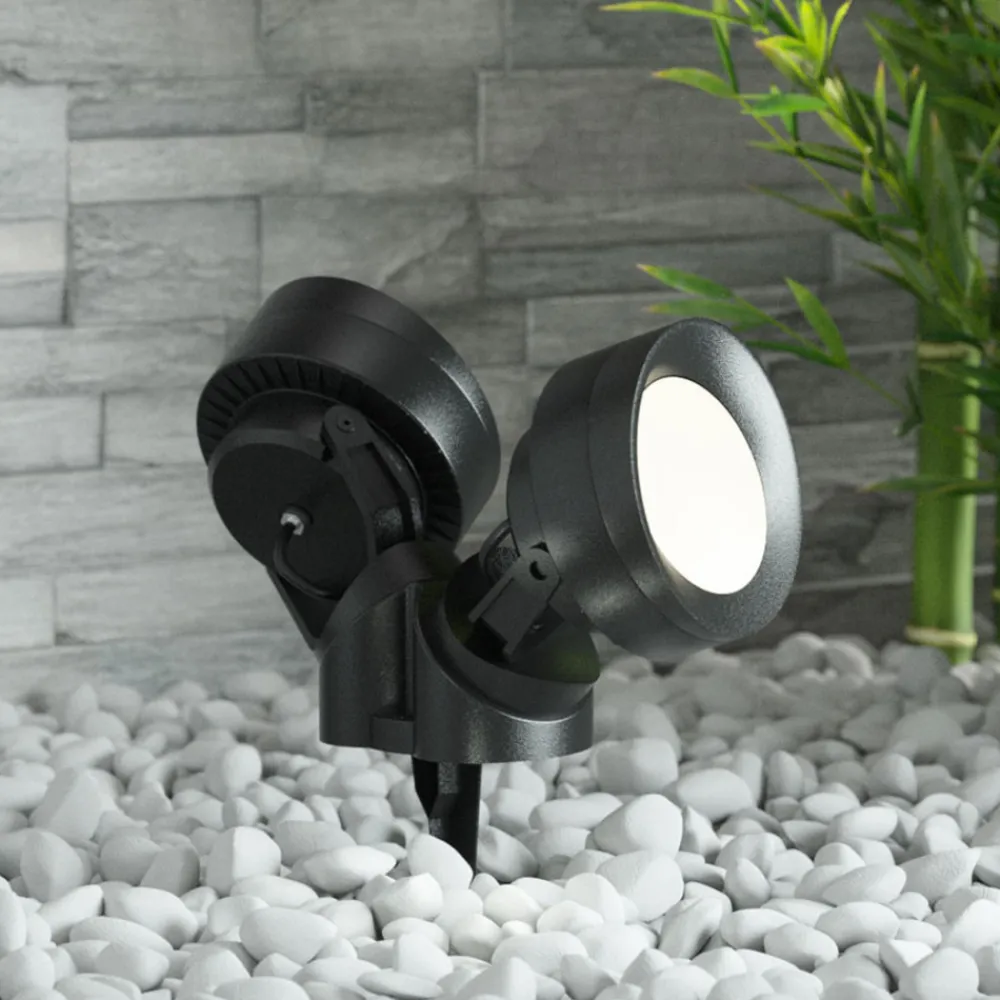 Fumagalli Spisspot Tommy-EL rund svart/frost 2x10W CCT Clearance