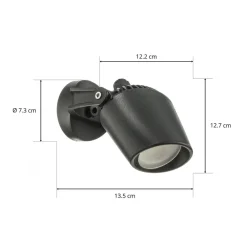 Fumagalli Spotlight Minitommy-EL 1 lyskilde CCT svart/frost| Utespotter