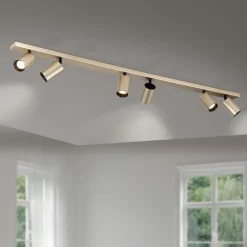 ORION Spotlight Sean, 6 lyskilder, gullfarget, metall, svingbar