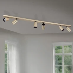 ORION Spotlight Sean, 6 lyskilder, gullfarget, metall, svingbar