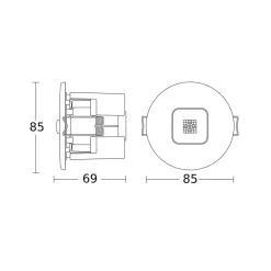 STEINEL IR Micro Office sensor innfelt hvit Outlet