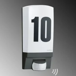 STEINEL L 1 husnummerlampe med sensor svart| Utebelysning Med Sensor|Utebelysning Med Sensor
