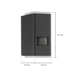 STEINEL L 930 S LED utendørs vegglampe antracitt| Vegglamper Med Sensor