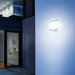 STEINEL L 20 S Utendørs vegglampe Sensor, stål| Vegglamper Med Sensor|Utebelysning Med Sensor