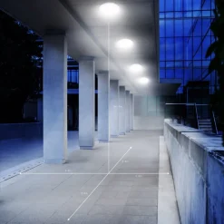 STEINEL Vario Quattro Pro taklampe hvit 3 000 K| Utebelysning Med Sensor|Utebelysning Med Sensor