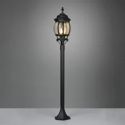 Trio Lighting Stibelysning Elvo, svart matt, høyde 100 cm, aluminium| Gatebelysning, Pullert Belysning