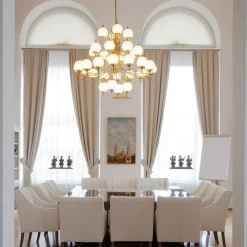 ORION Stilig OBJEKT lysekrone i bronse med 32 lys| Lysekroner