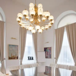 ORION Stilig OBJEKT lysekrone i bronse med 32 lys| Lysekroner