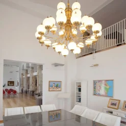 ORION Stilig OBJEKT lysekrone i bronse med 32 lys| Lysekroner