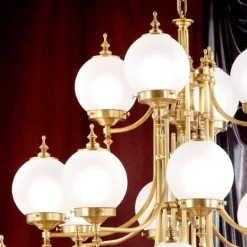 ORION Stilig OBJEKT lysekrone i bronse med 32 lys| Lysekroner