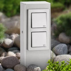 LCD Stål stikkontakt 020, 2-foldig| Strømsøyler|Tilbehør