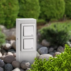 LCD Stål stikkontakt 020, 2-foldig| Strømsøyler|Tilbehør