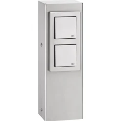 LCD Stål stikkontakt 020, 2-foldig| Strømsøyler|Tilbehør