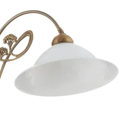 Berliner Messinglampen Stålampen Alwine av messing med to lys| Gulvlamper