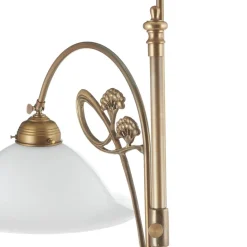 Berliner Messinglampen Stålampen Alwine av messing med to lys| Gulvlamper