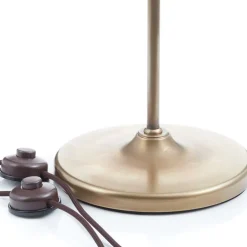 Berliner Messinglampen Stålampen Alwine av messing med to lys| Gulvlamper