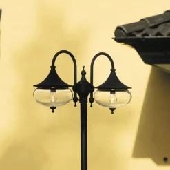 Konstsmide Stolpelampe Libra 2-lys svart| Lyktestolper