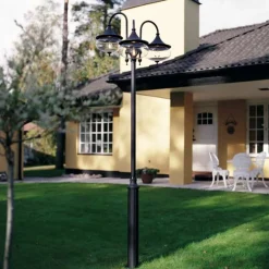 Konstsmide Stolpelampe Libra 3-lys svart Online