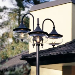 Konstsmide Stolpelampe Libra 3-lys svart Online