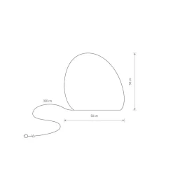 Nowodvorski Lighting Stone M utelampe, 50 x 50 cm, hvit, plast, IP44 Discount