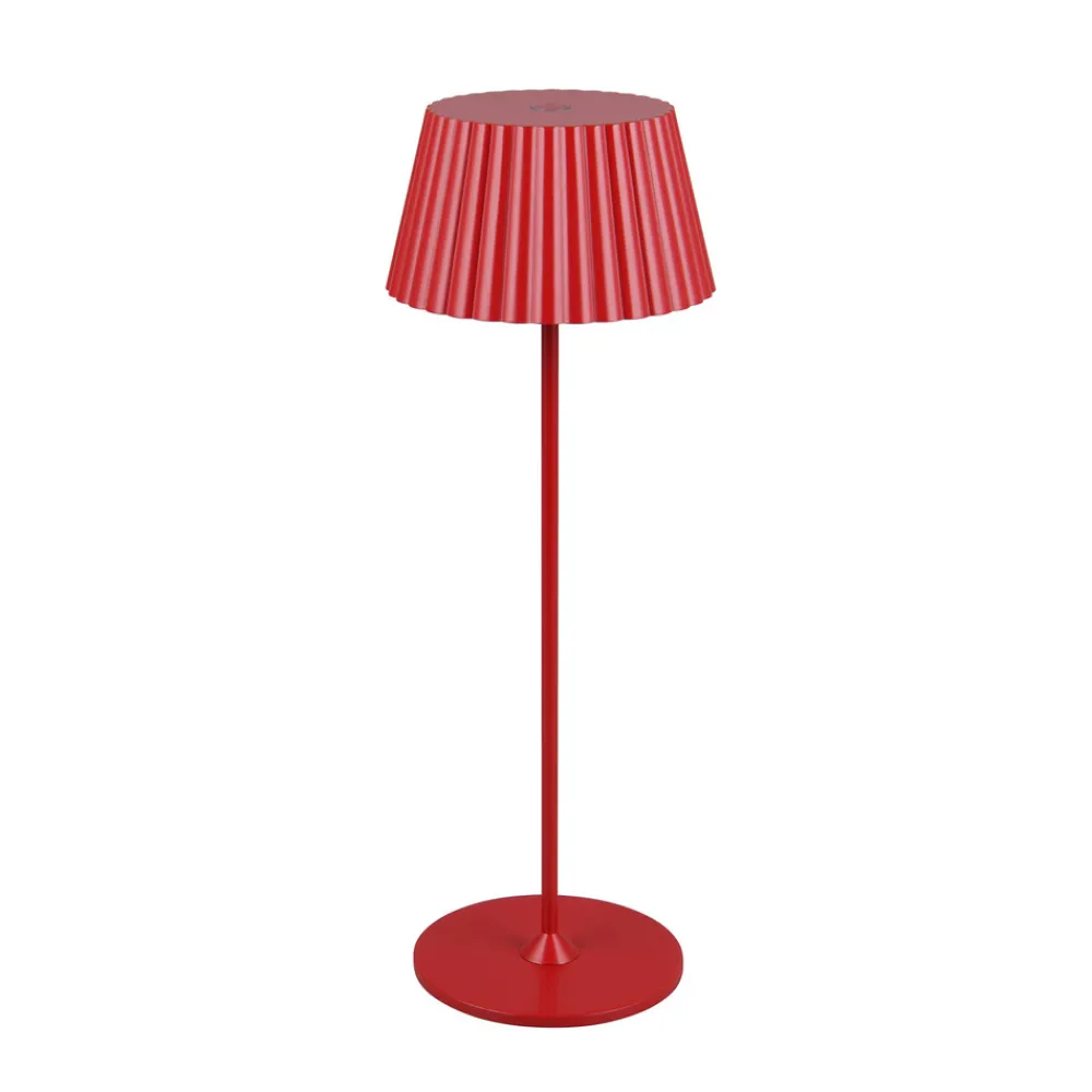 Reality Leuchten Suarez LED oppladbar bordlampe, rød, høyde 39 cm, metall, dimbar Hot
