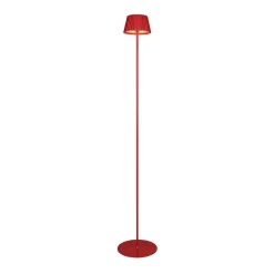Reality Leuchten Suarez LED oppladbar gulvlampe, rød, høyde 123 cm, metall| Terrassebelysning