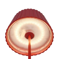 Reality Leuchten Suarez LED oppladbar gulvlampe, rød, høyde 123 cm, metall| Terrassebelysning
