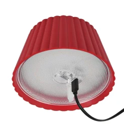 Reality Leuchten Suarez LED oppladbar gulvlampe, rød, høyde 123 cm, metall| Terrassebelysning