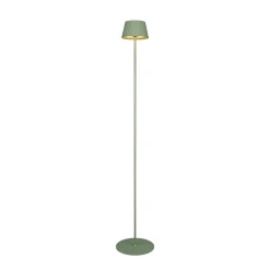 Reality Leuchten Suarez LED oppladbar gulvlampe, grønn, høyde 123 cm, metall| Terrassebelysning