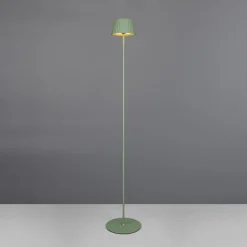 Reality Leuchten Suarez LED oppladbar gulvlampe, grønn, høyde 123 cm, metall| Terrassebelysning