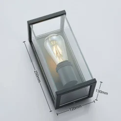 Lindby Susanne utendørs vegglampe, kantet, glassert, sett med 2 stk Best